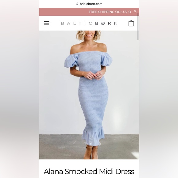 Baltic Born Dresses Baltic Born Alana Smocked Midi Dress Poshmark